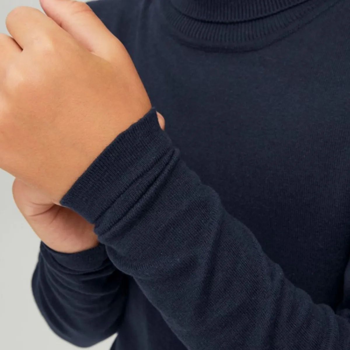 12219658 JORROGAN KNIT ROLL NECK JNR NAVY BLAZER