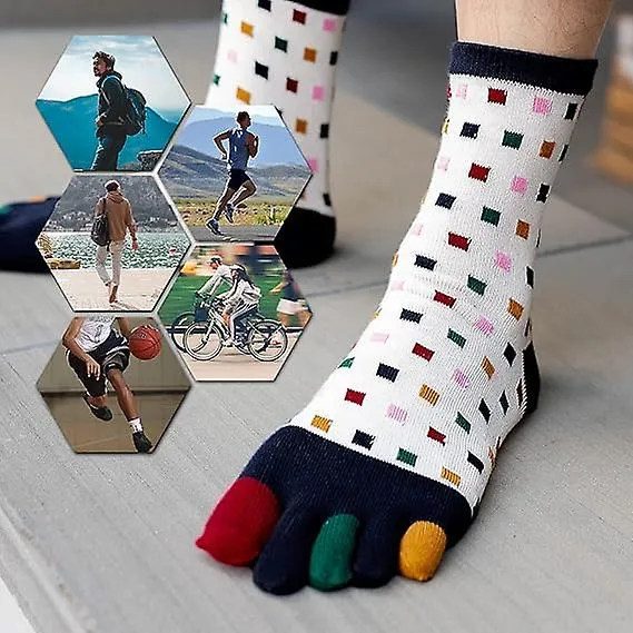 5 pares de calcetines de 5 dedos para hombre calcetines de punta dividida, deportes para hombre toe so