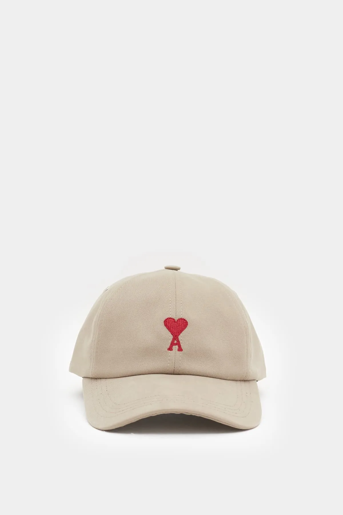 AMI CLAY RED AMI DE COEUR EMBROIDERY CAP