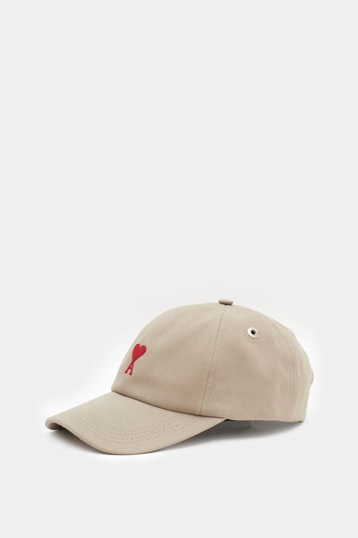 AMI CLAY RED AMI DE COEUR EMBROIDERY CAP