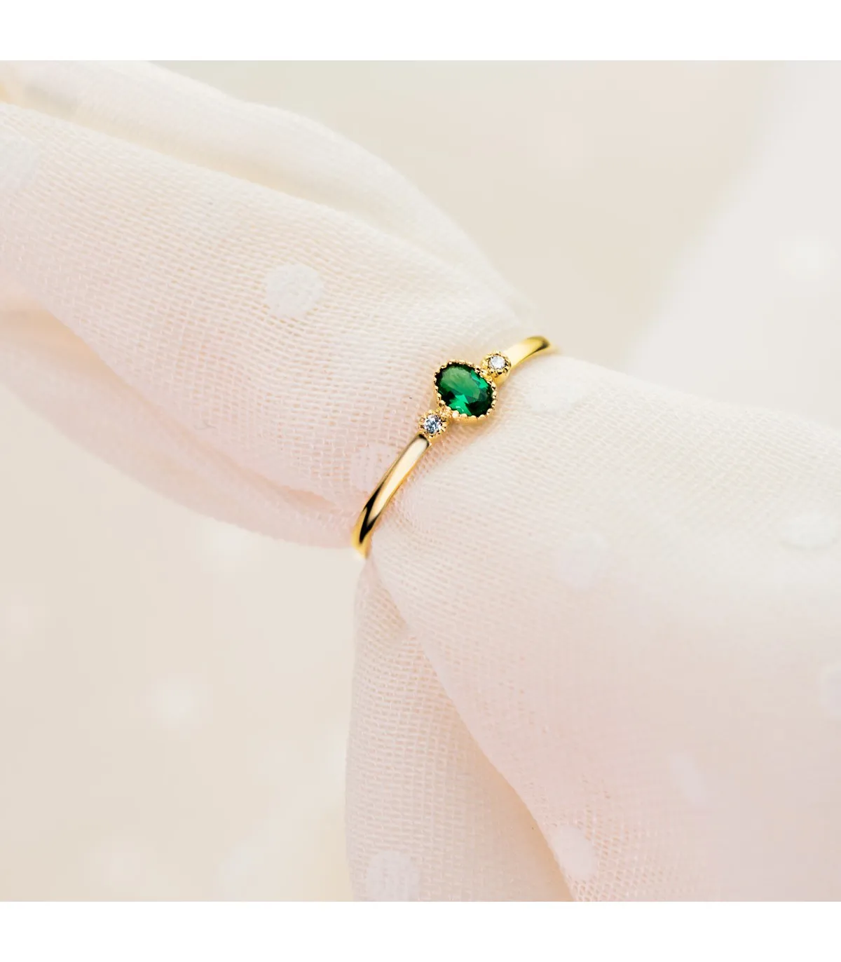 Anillo Green Oro Amarillo 18K Always