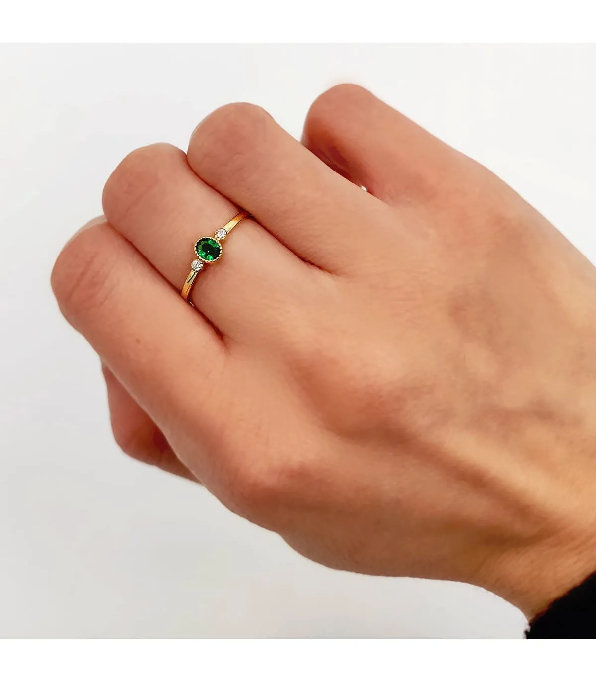 Anillo Green Oro Amarillo 18K Always