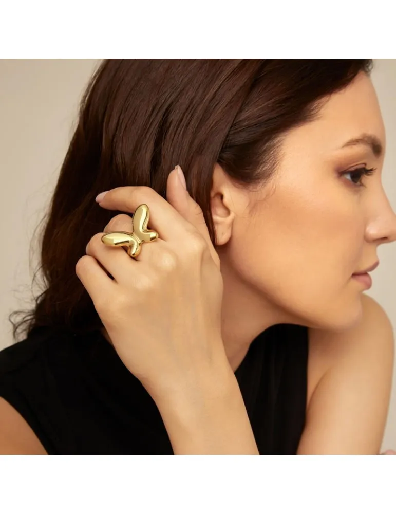 Anillo Uno de 50 Butterfly effect Dorado