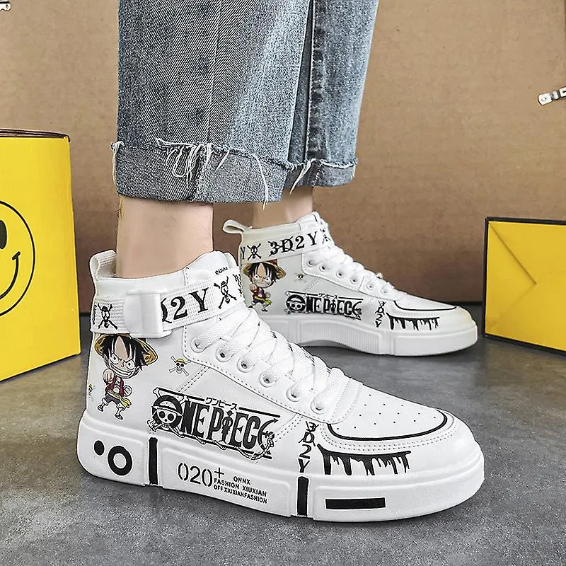 ANIME ONE PIECE RORONOA ZORO UNISEX SNEAKERS LOVERS CASUAL HIGHTOP TRAINERS ZAPATOS DEPORTIVOS PARA HOMBRE 536