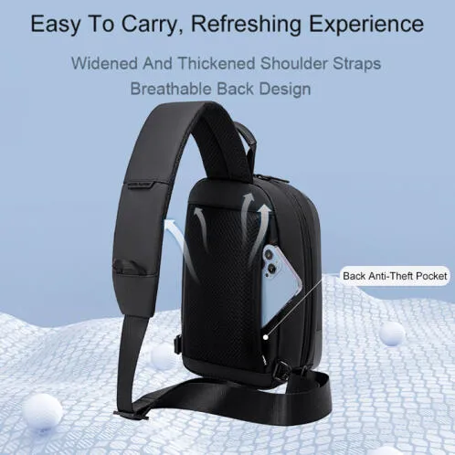 ARCTIC HUNTER XB00551 Bolso bandolera con soporte para tableta, 3.5 L, negro