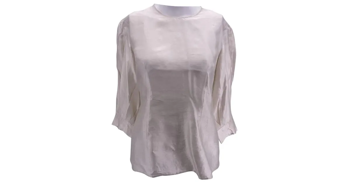 Autre Marque Camiseta DEITAS.fr 36 Seda Crudo 