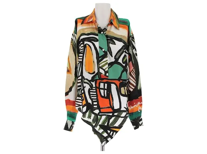 Autre Marque CHRISTOPHER ESBER Tops T.UK 10 Seda Multicolor 