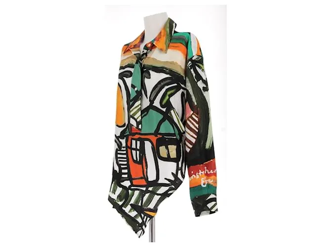 Autre Marque CHRISTOPHER ESBER Tops T.UK 10 Seda Multicolor 
