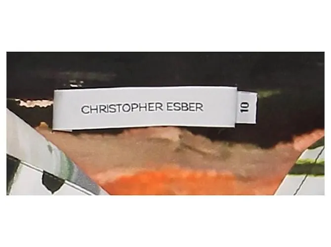 Autre Marque CHRISTOPHER ESBER Tops T.UK 10 Seda Multicolor 
