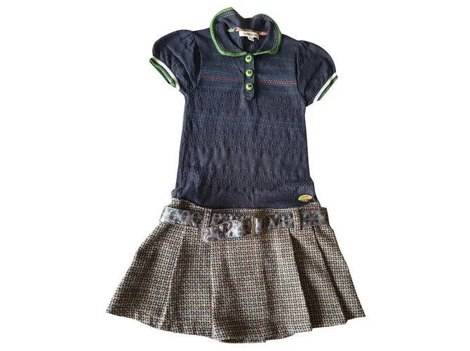 Autre Marque Vestidos Beige Azul marino 