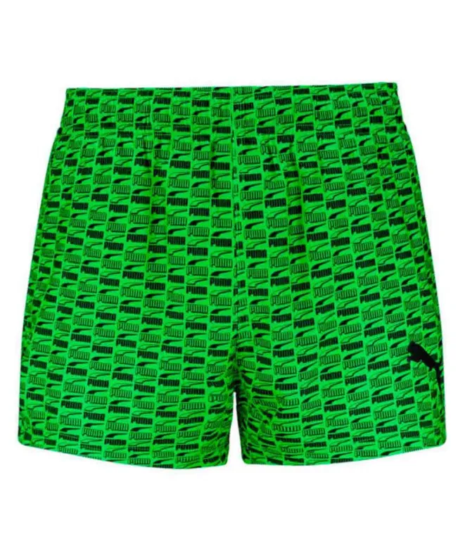 Bañador de Puma Logo Print 1P Hombre Verde
