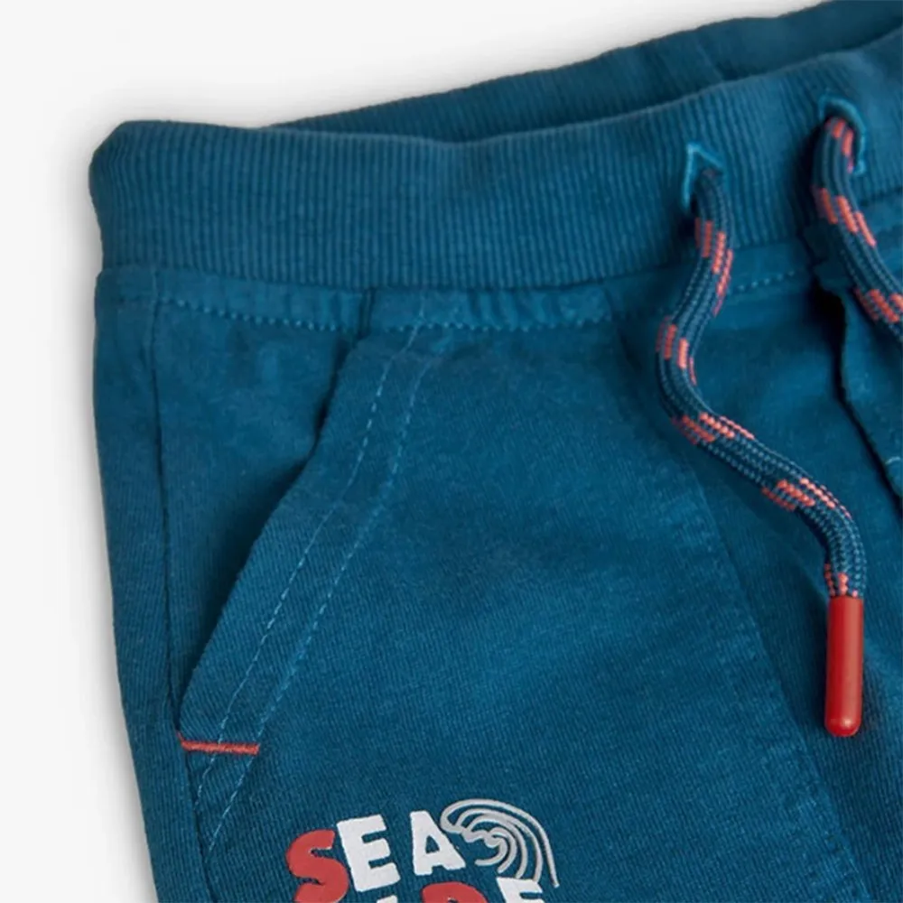 Bermudas felpa flamé de bebé niño Boboli 398033 INDIGO CORDONETS