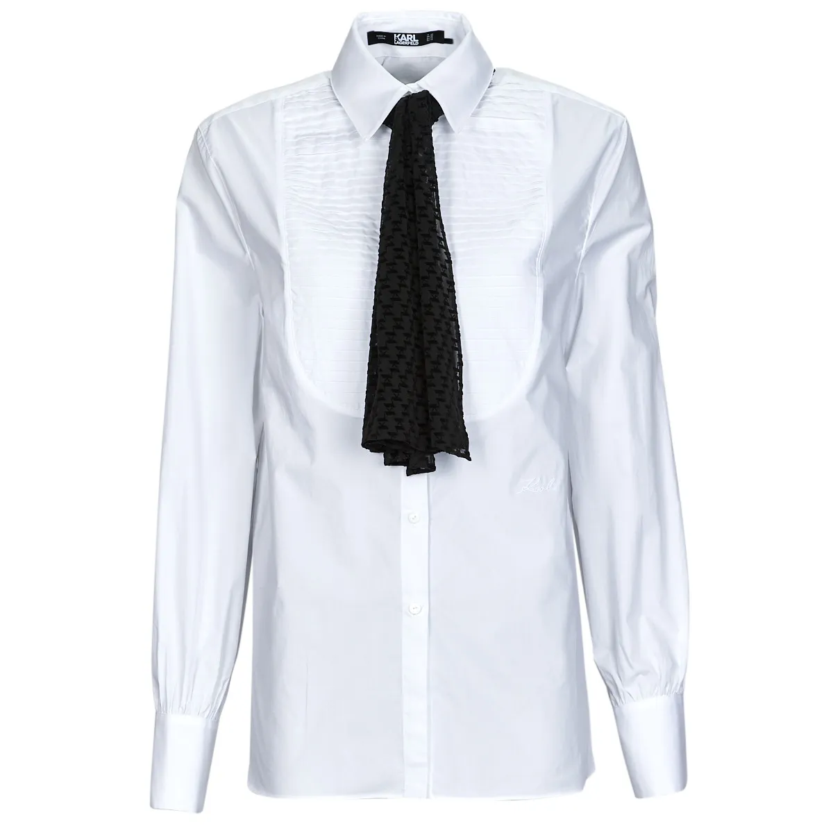BIB SHIRT W/ MONOGRAM NECKTIE