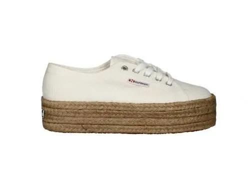 Blucher Lona Blanco Piso Doble Esparto