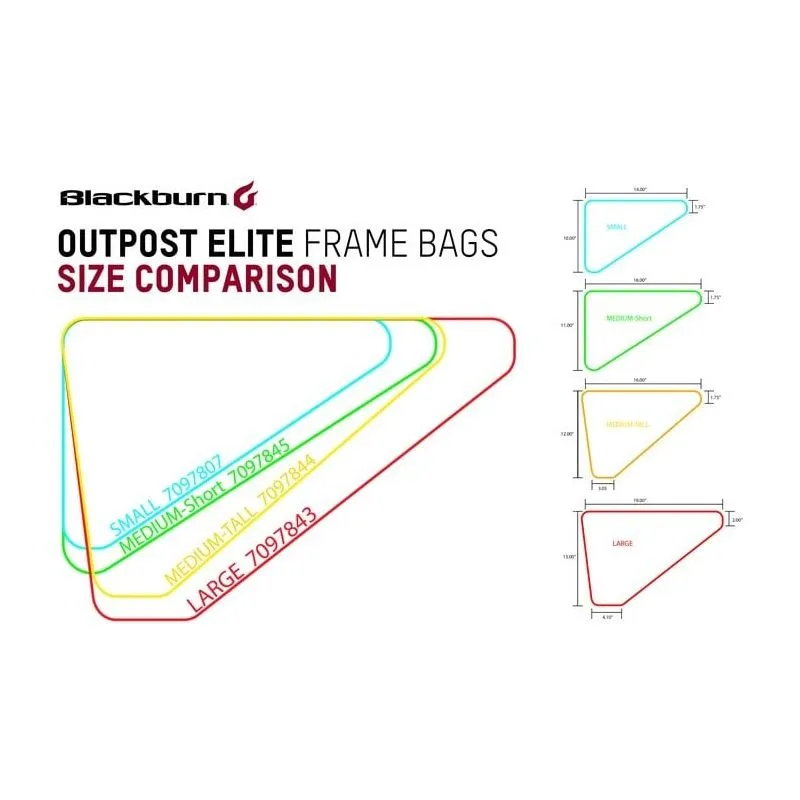 Bolsa de bicicleta Blackburn para Outpost Elite Frame Medium (Negro / Gris)