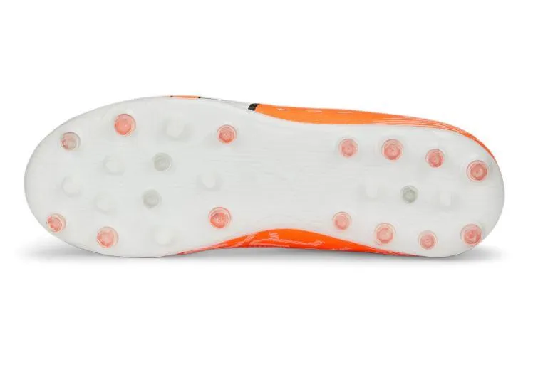 Bota Fútbol Puma Ultra Play MG Niños Naranja/Blanco