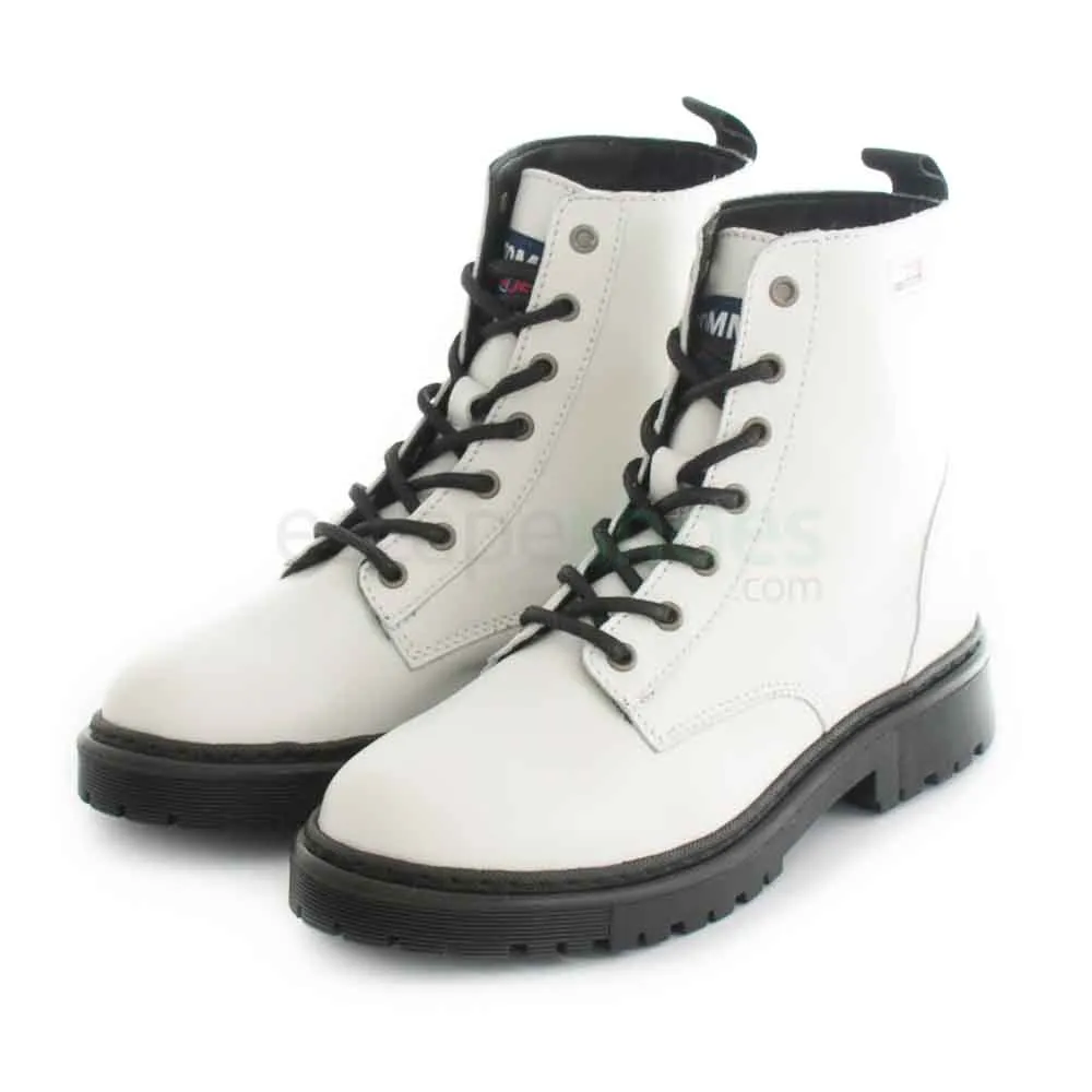 Botas TOMMY HILFIGER Branded Tape Flat Boot Ecru