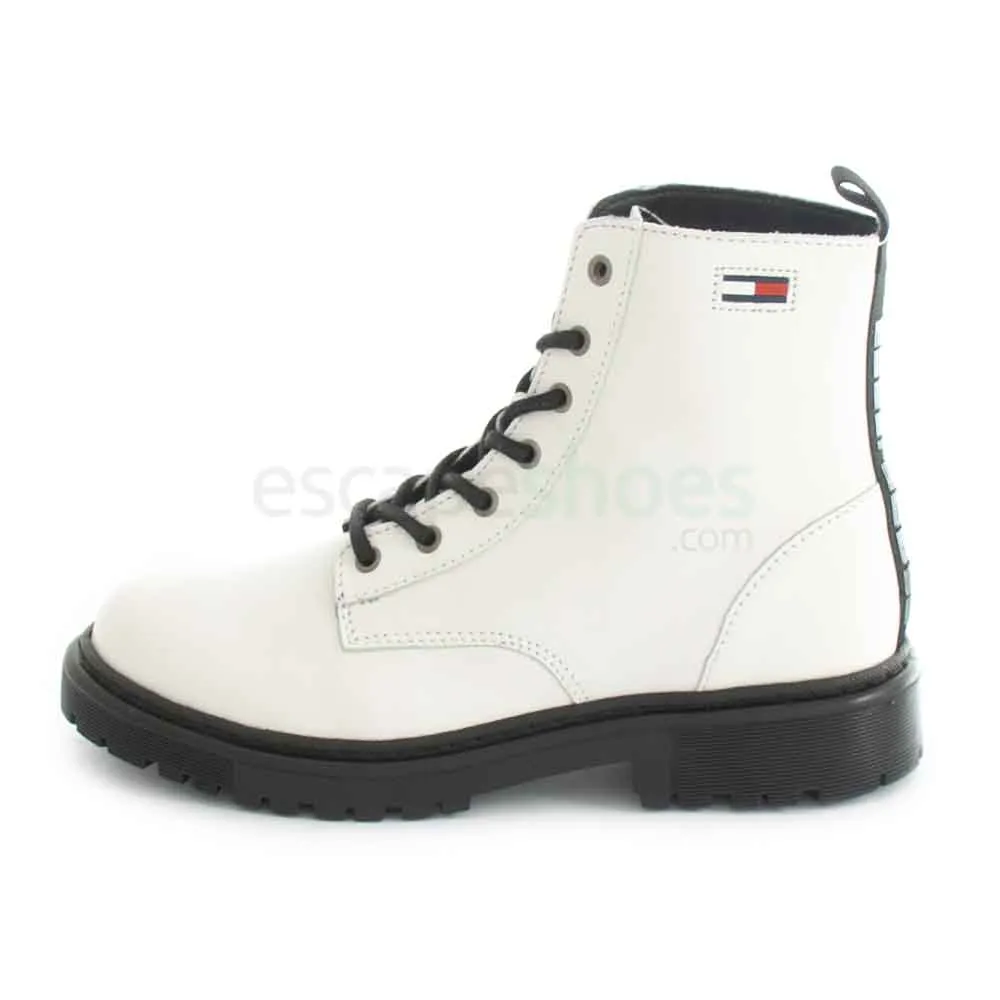 Botas TOMMY HILFIGER Branded Tape Flat Boot Ecru