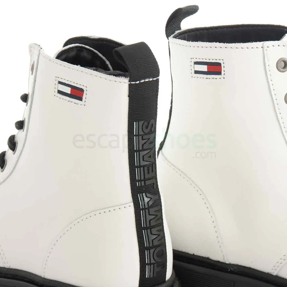Botas TOMMY HILFIGER Branded Tape Flat Boot Ecru