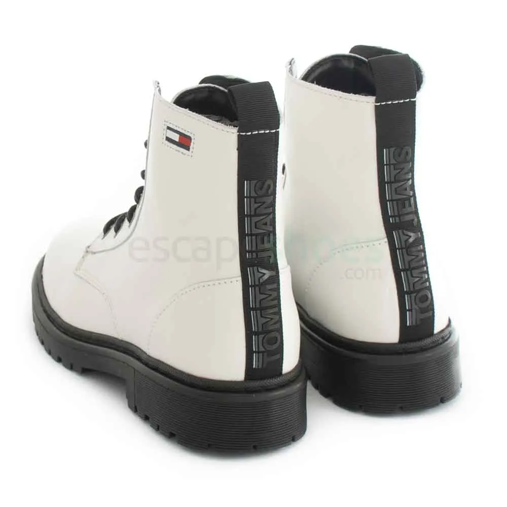 Botas TOMMY HILFIGER Branded Tape Flat Boot Ecru
