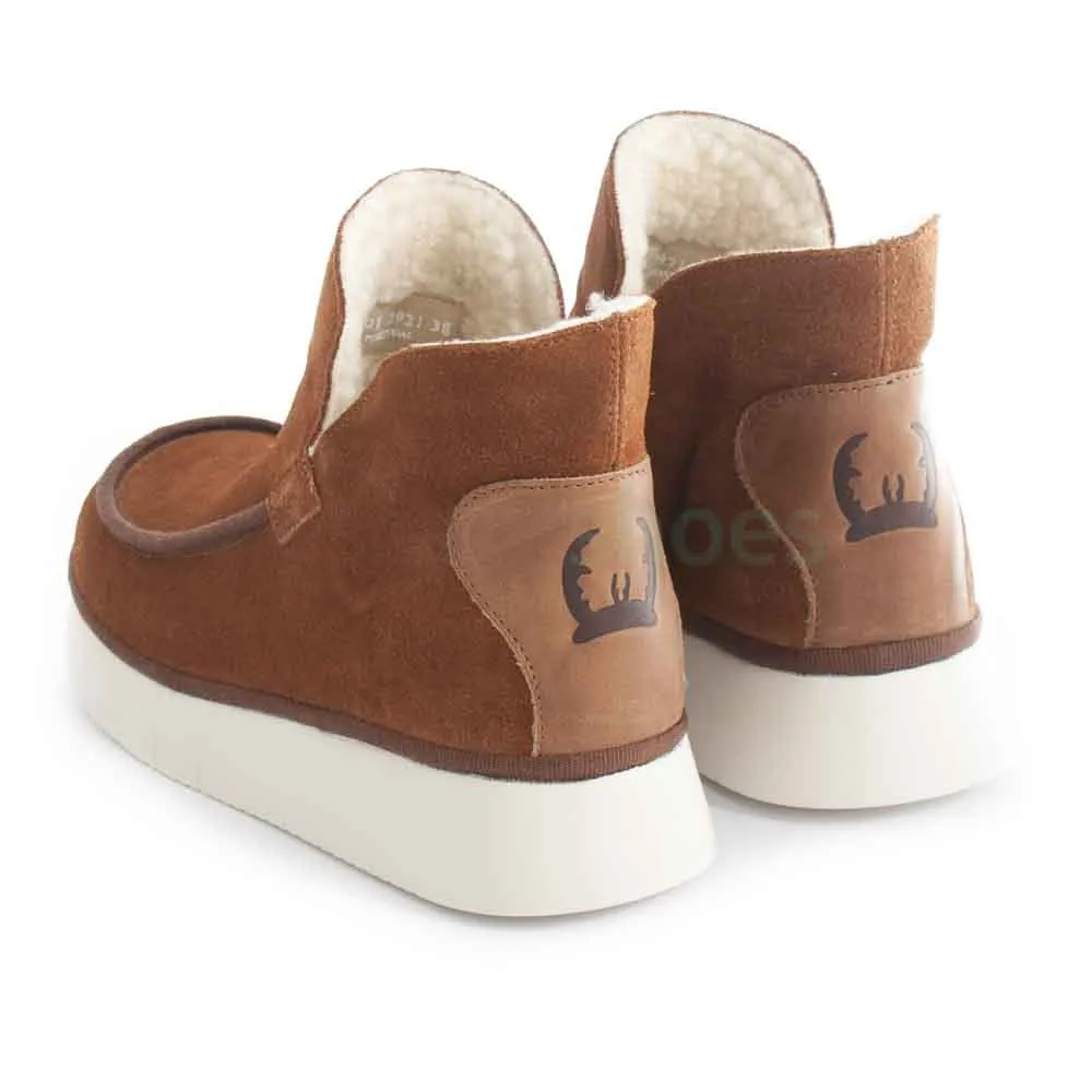 Botins FLY LONDON Coze348 Suede Rug Cognac P501348001
