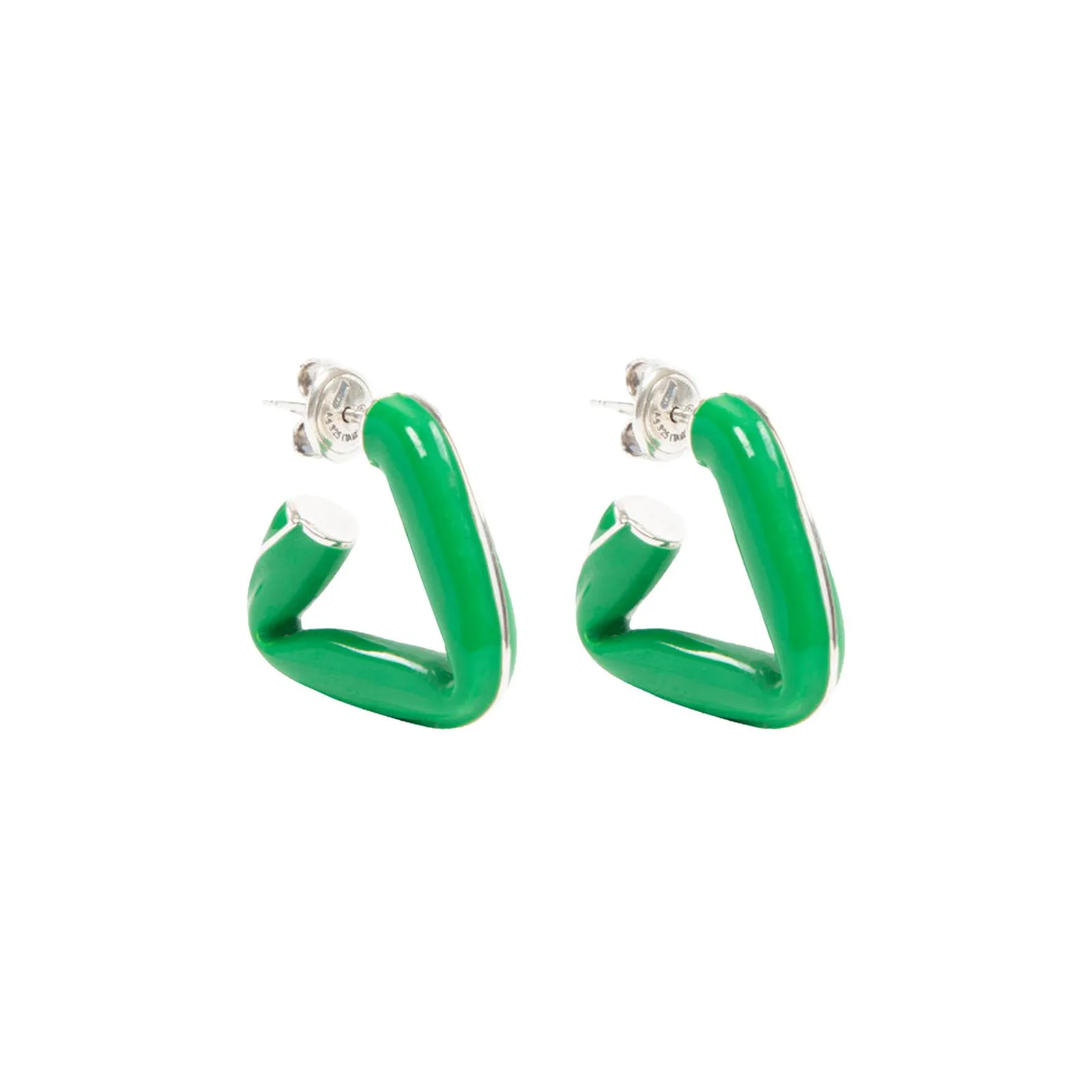 Bottega Veneta Triangle Hoop Earrings