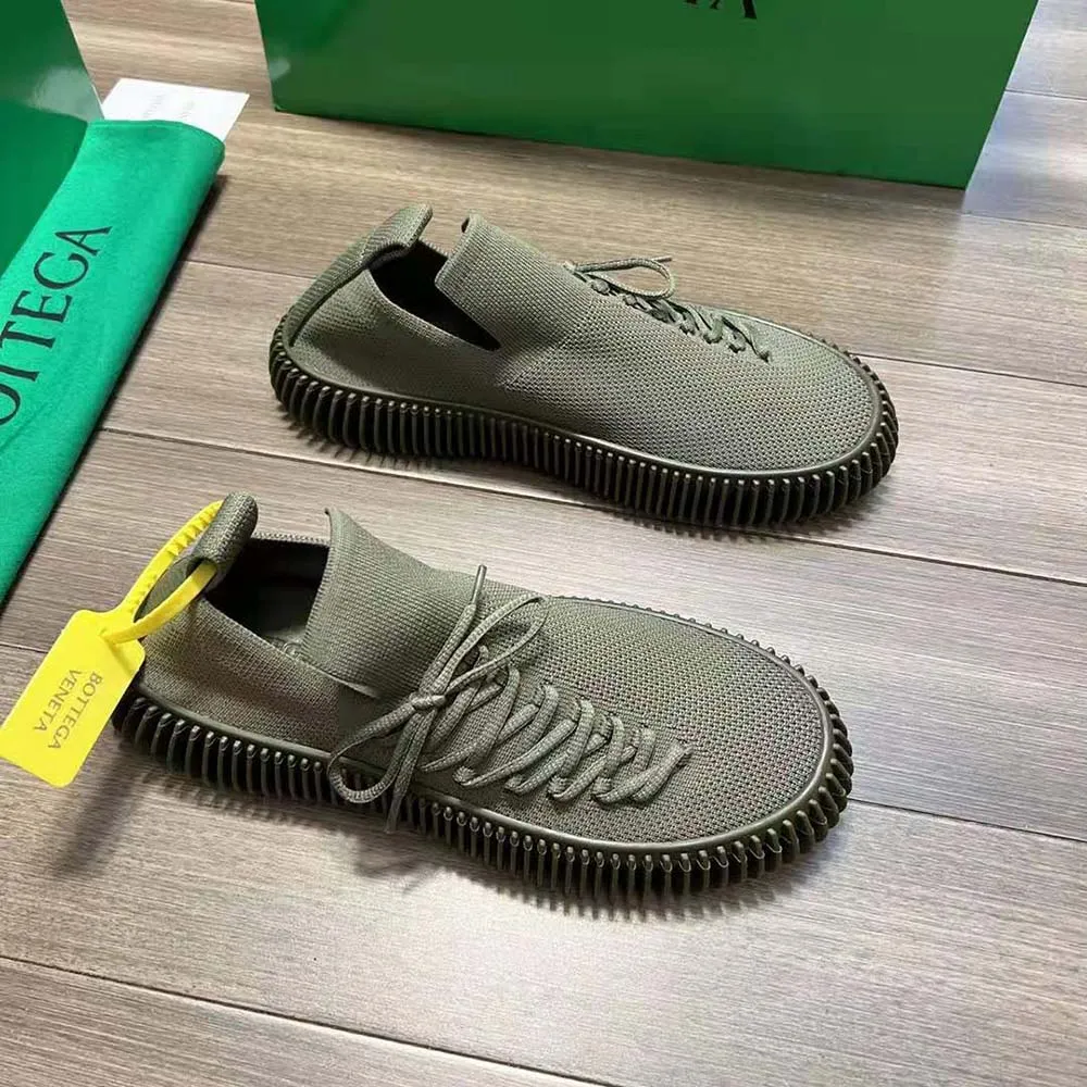 BOTTEGA VENETA ZAPATILLAS UNISEX CON CORDONES DE PUNTO TéCNICO RIPPLEVERDE