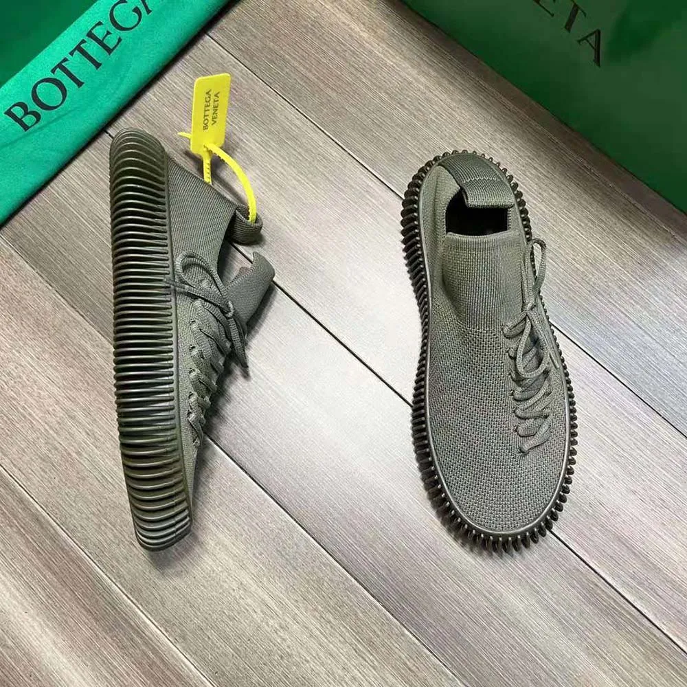 BOTTEGA VENETA ZAPATILLAS UNISEX CON CORDONES DE PUNTO TéCNICO RIPPLEVERDE