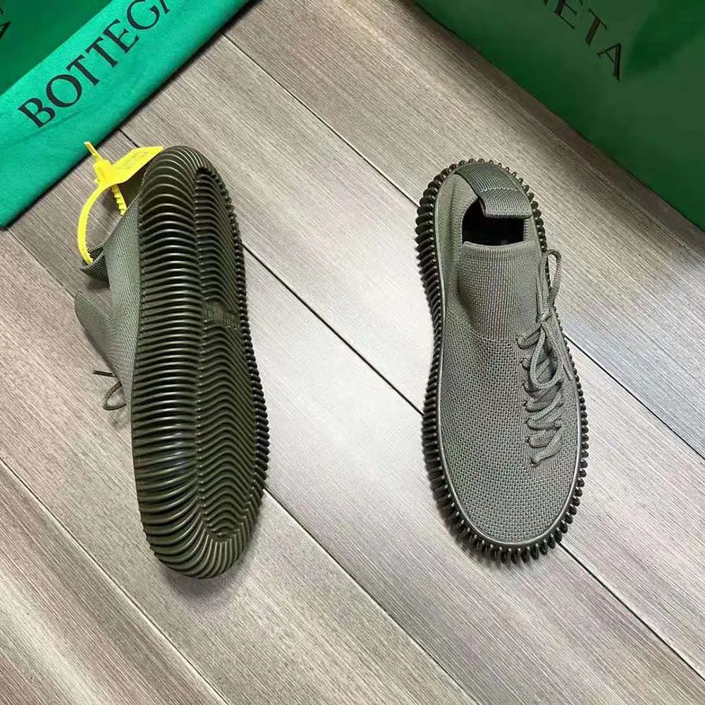 BOTTEGA VENETA ZAPATILLAS UNISEX CON CORDONES DE PUNTO TéCNICO RIPPLEVERDE