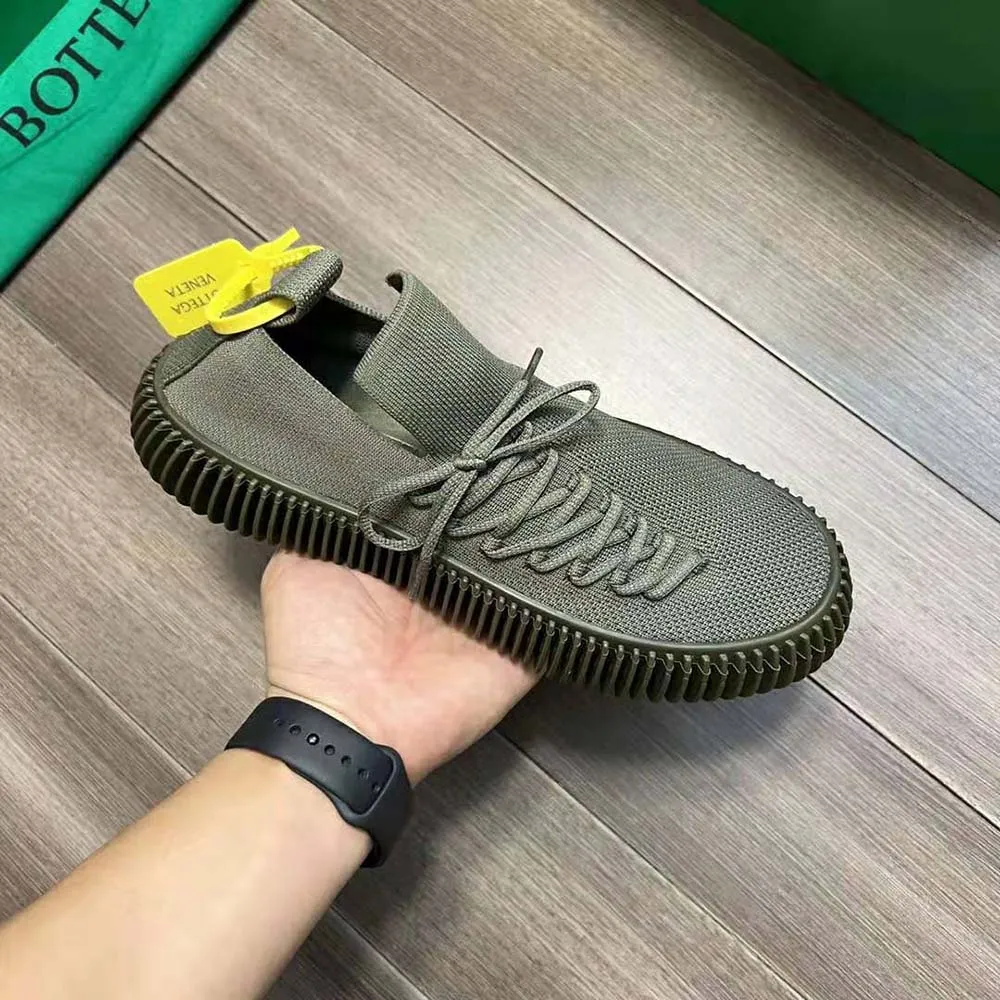 BOTTEGA VENETA ZAPATILLAS UNISEX CON CORDONES DE PUNTO TéCNICO RIPPLEVERDE