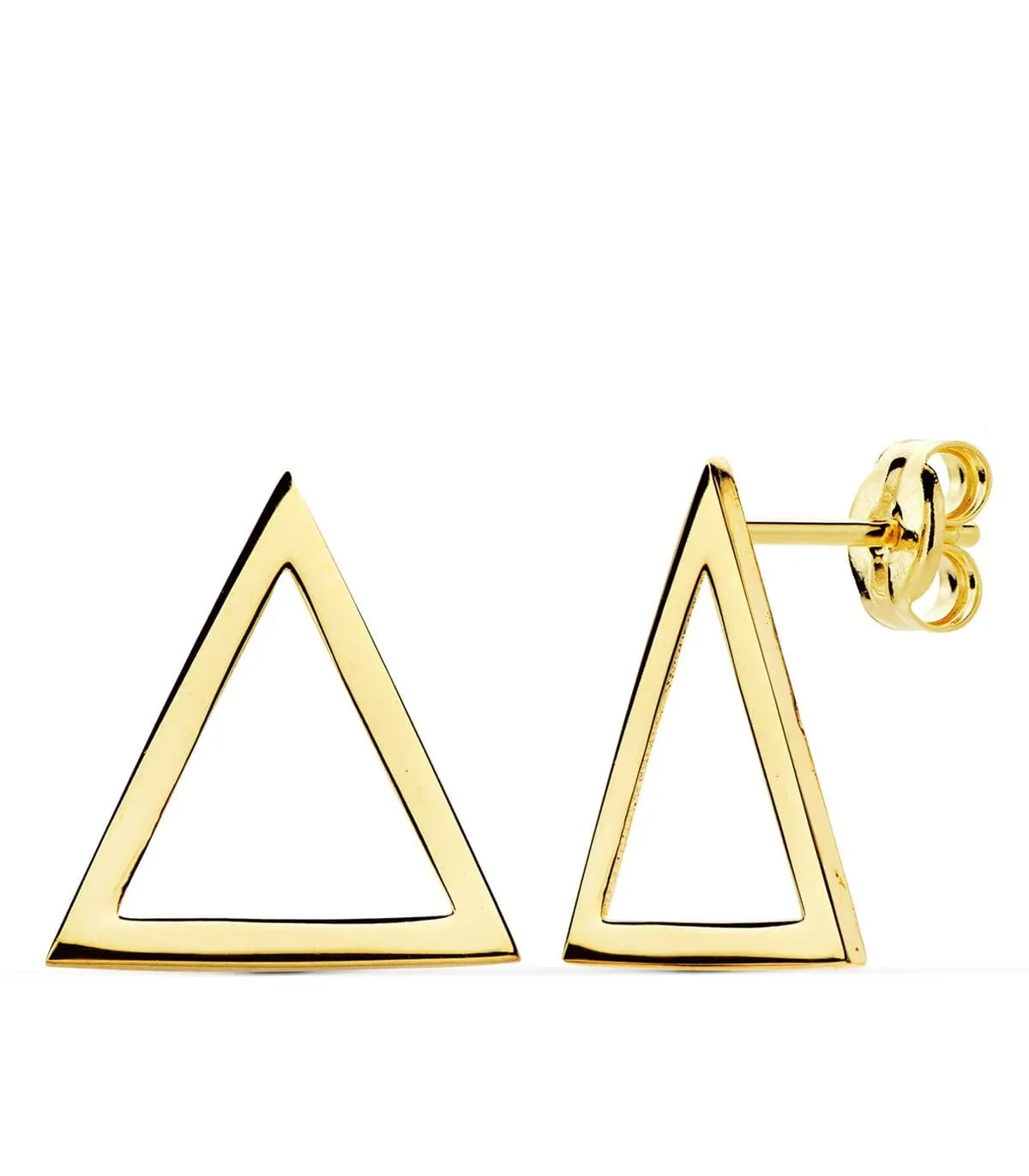 Boucles d'oreilles Or Jaune 18K Triangle