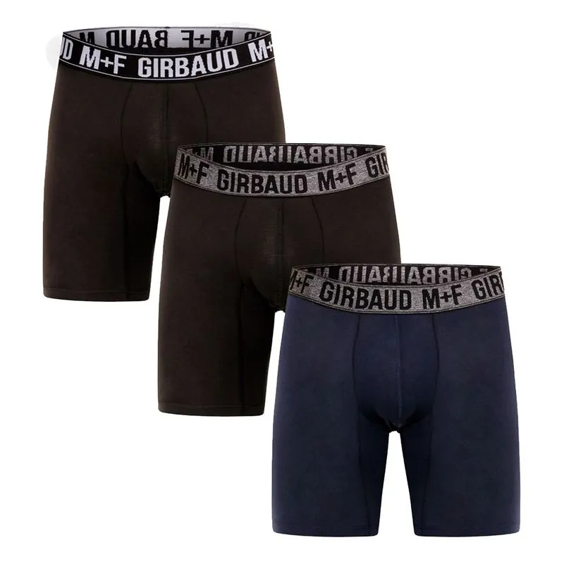 BOXER TRIPACK NEGRO/AZUL ALGODóNLICRA PARA HOMBRE GIRBAUD