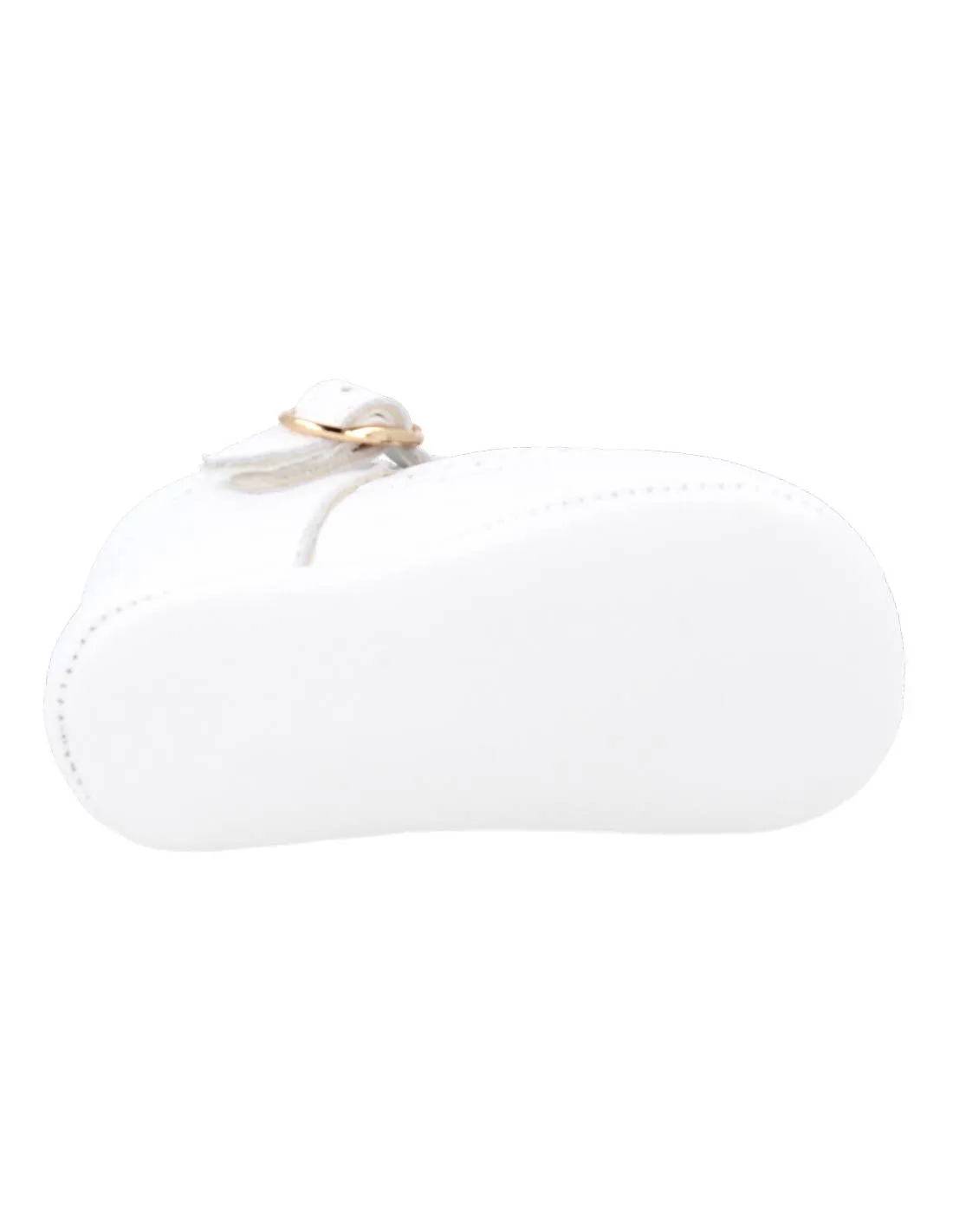 BUBBLE KIDS  ZAPATO BEBé PIEL PEPITO BLANCO