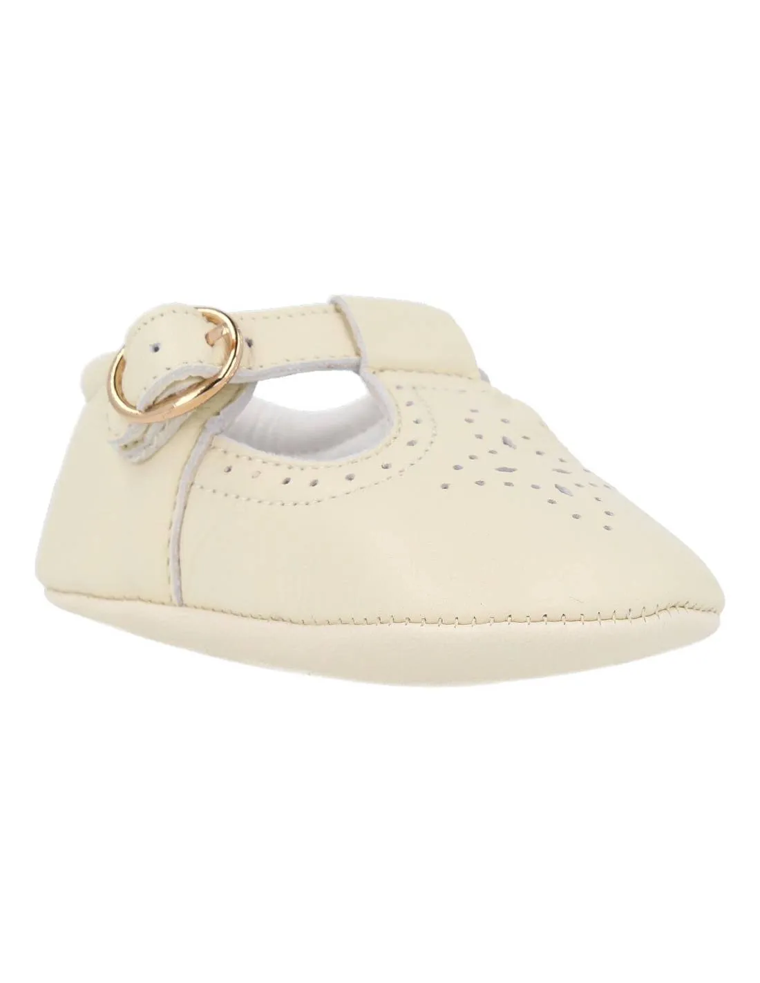 BUBBLE KIDS  ZAPATO PIEL PEPITO BEIGE
