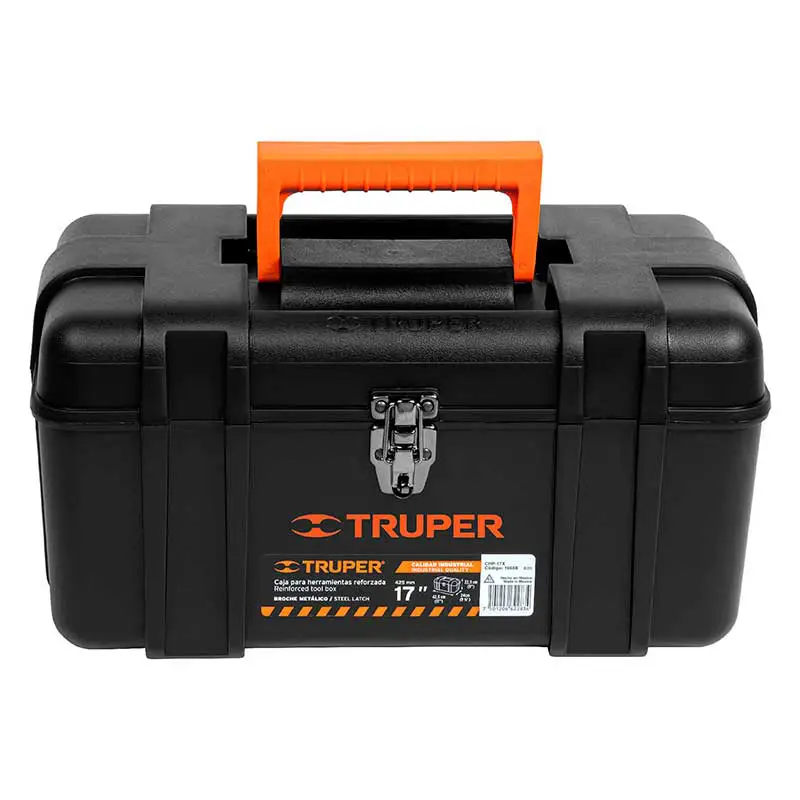 Caja de Herramienta de 17 pulg con Broches Truper 19656