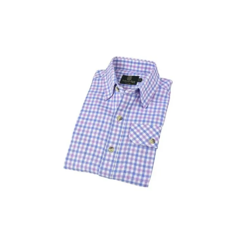 Camisa Oxford Blue Holford para niño y niña manga larga Blue/Pink