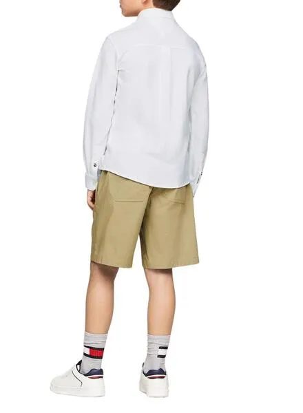 Camisa Tommy Hilfiger Monogram Blanco Para Niño