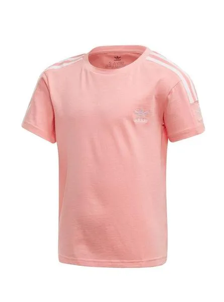 camiseta adidas new icon rosa para niña
