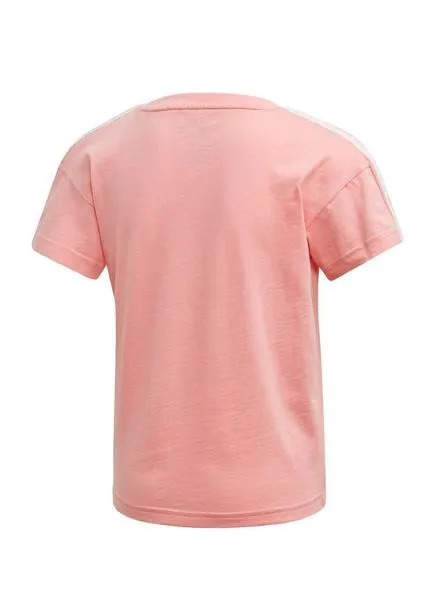 camiseta adidas new icon rosa para niña