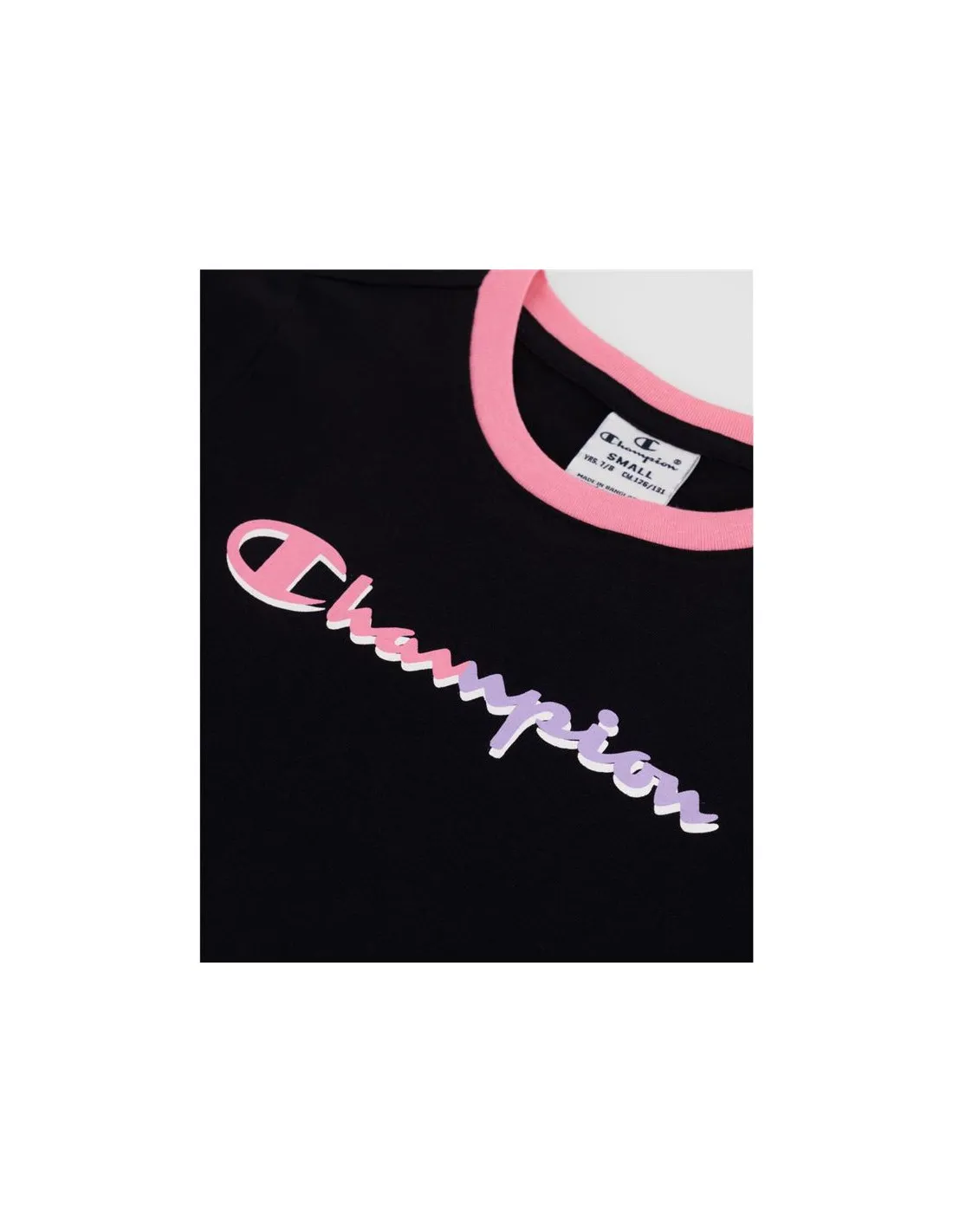 Camiseta Champion Crewneck Negro Niña