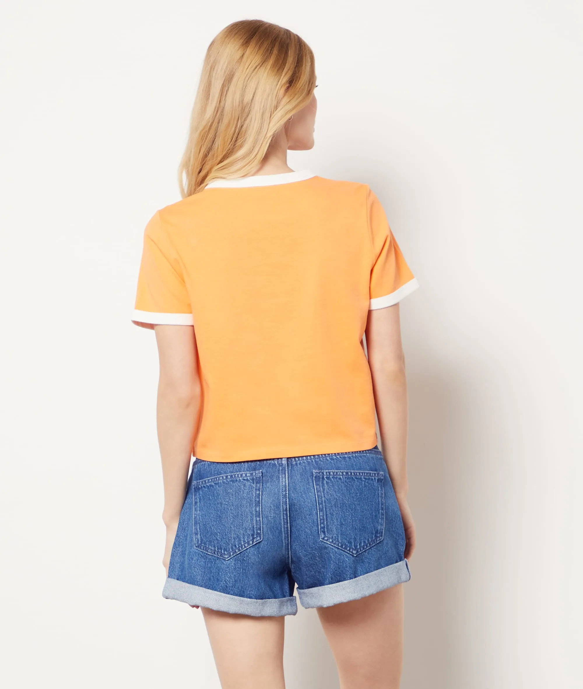 CAMISETA DE ALGODóN ESTAMPADO 'GELATO' BARI JAUNE ACIDULE  ETAM
