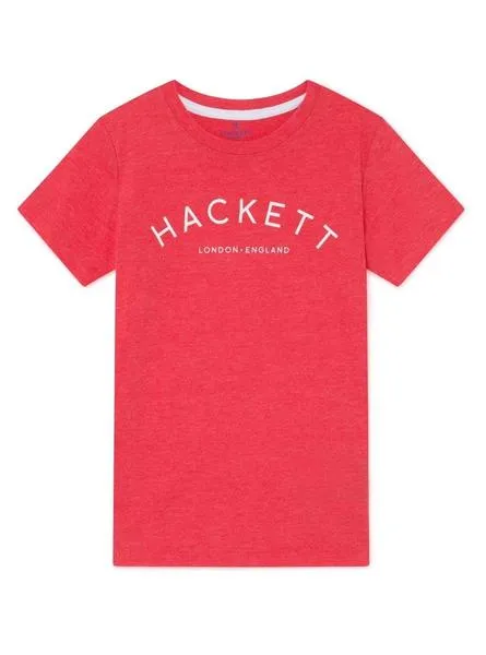 camiseta hackett logo rojo para niño