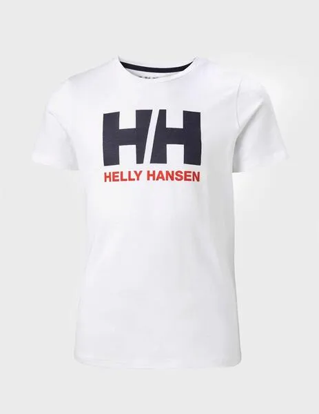 Camiseta Helly Hansen Logo blanca para niño y niña