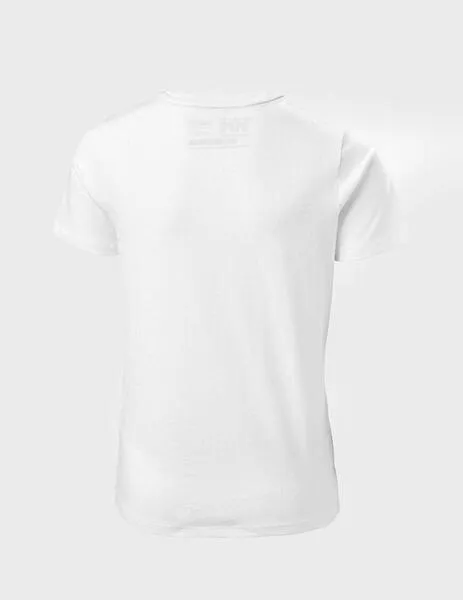 Camiseta Helly Hansen Logo blanca para niño y niña
