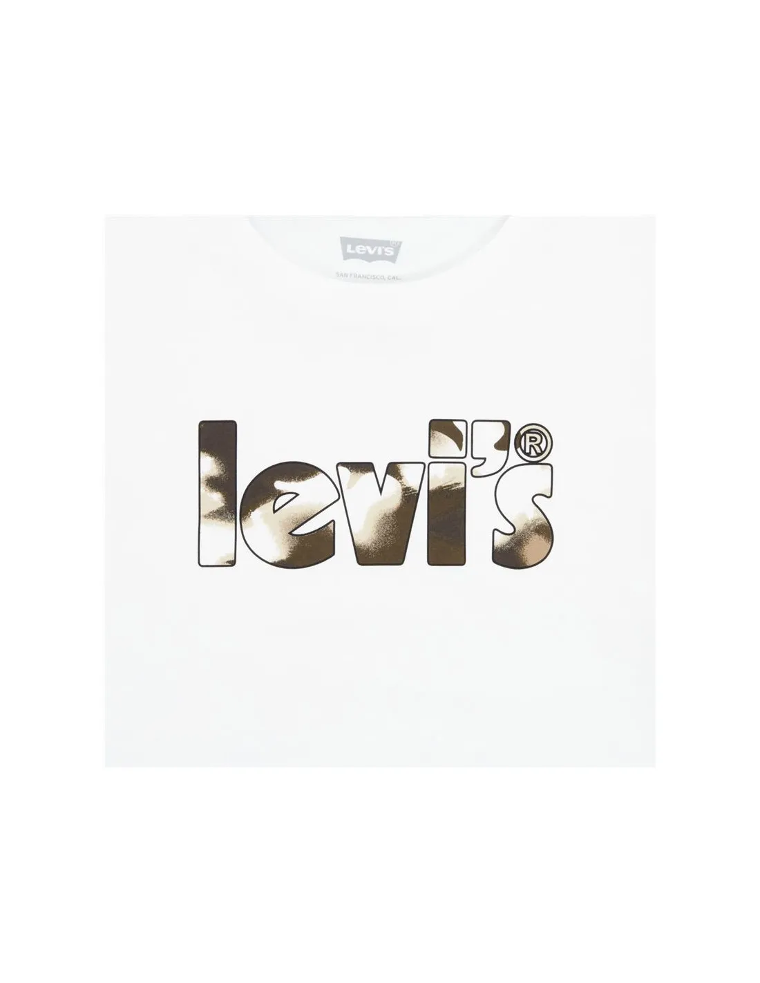 Camiseta Levi's Camo Poster Logo Bright Blanco Niño