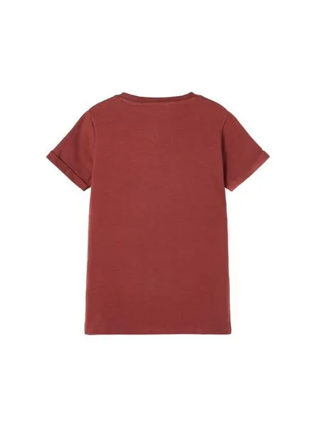 Camiseta Name It Minnie Carin Granate Para Niña