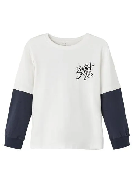 Camiseta Name It Omsan Beige Para Niño
