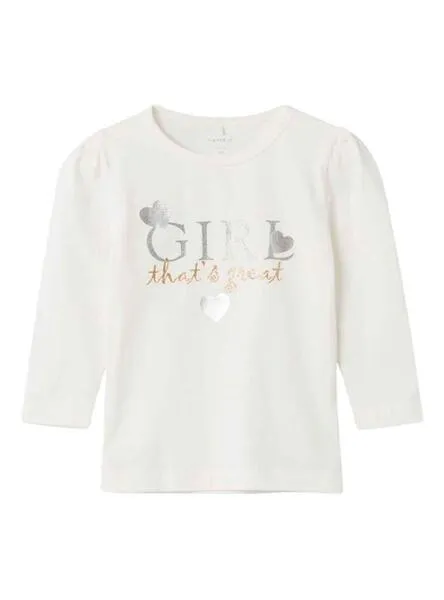 Camiseta Name It Sias Blanco Para Niña