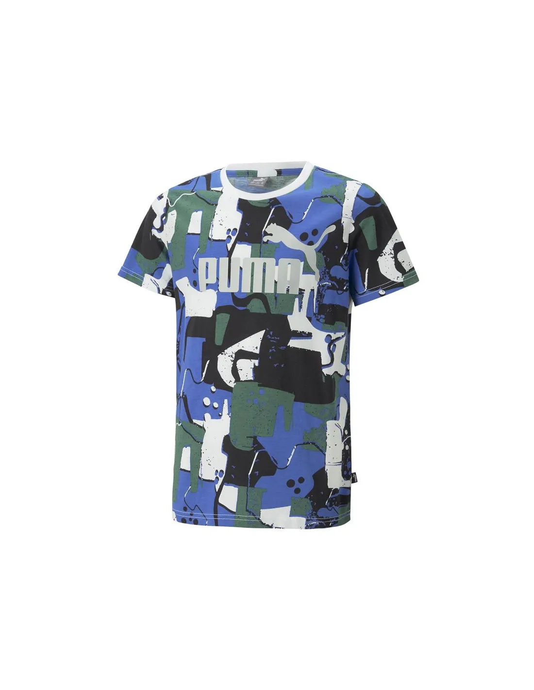 Camiseta Puma Ess+ Street Art Aop Niño Blanco