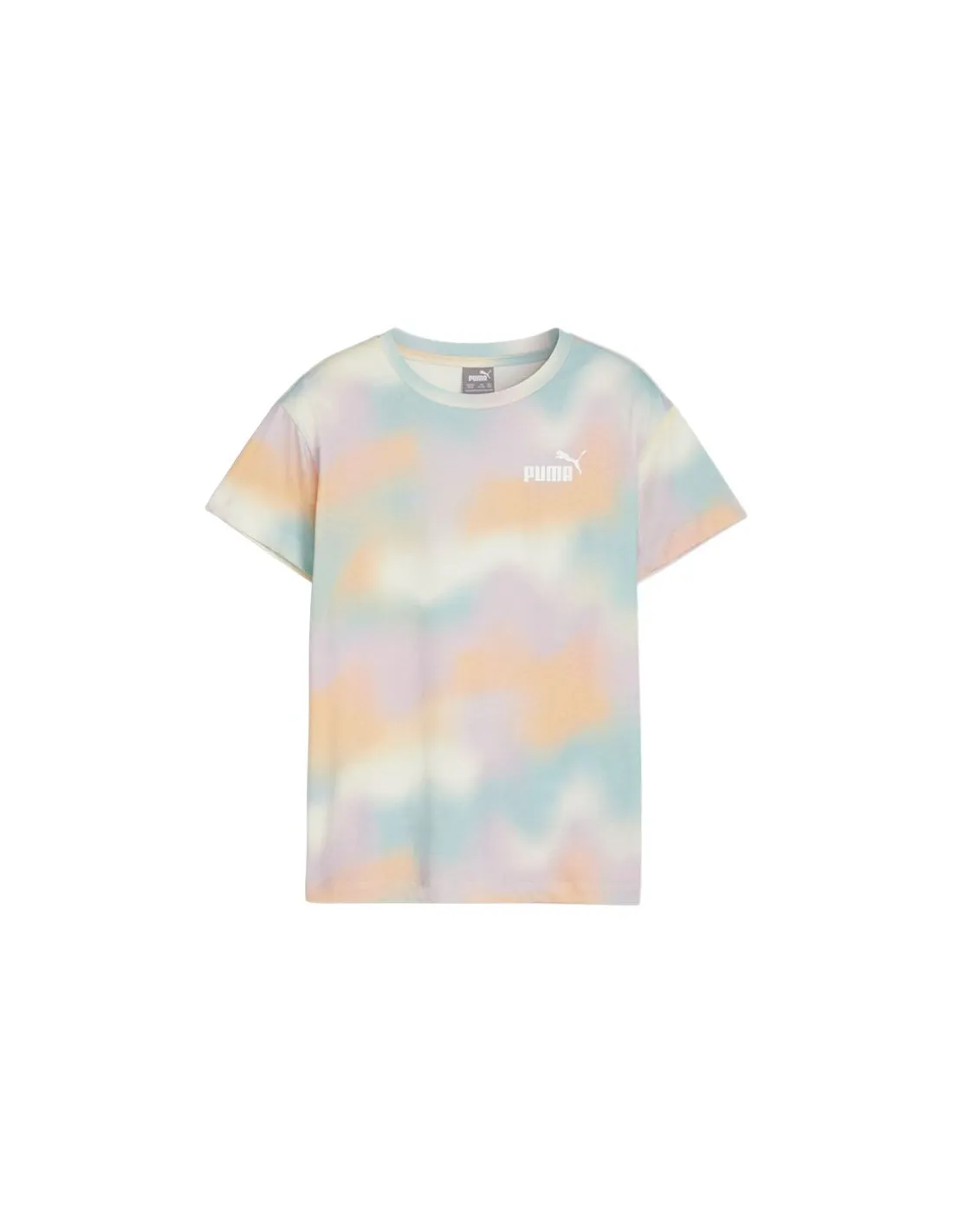 Camiseta Puma ESS+ SUMMER DAZE AOP Naranja Blanco Infantil